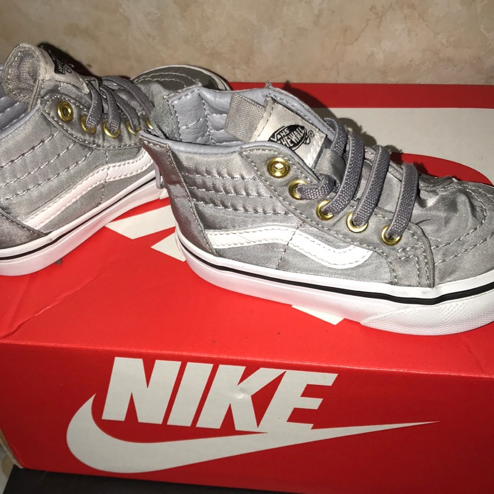Vans grey infant hi top sneakers